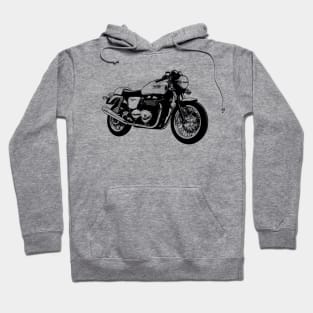 Thruxton 900 Cafe Racer Sketch Art Hoodie